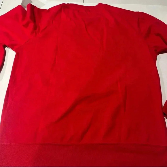 90’s Mad Engine's Red Crazy Cat w/ Christmas Lights Graphic Sweatshirt Medium - Picture 4 of 4